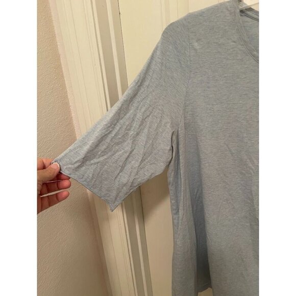 Pure Jill Rolled Short Sleeve Tee Women's XL  Pima Cotton Spandex Light‎ Blue - Picture 4 of 10